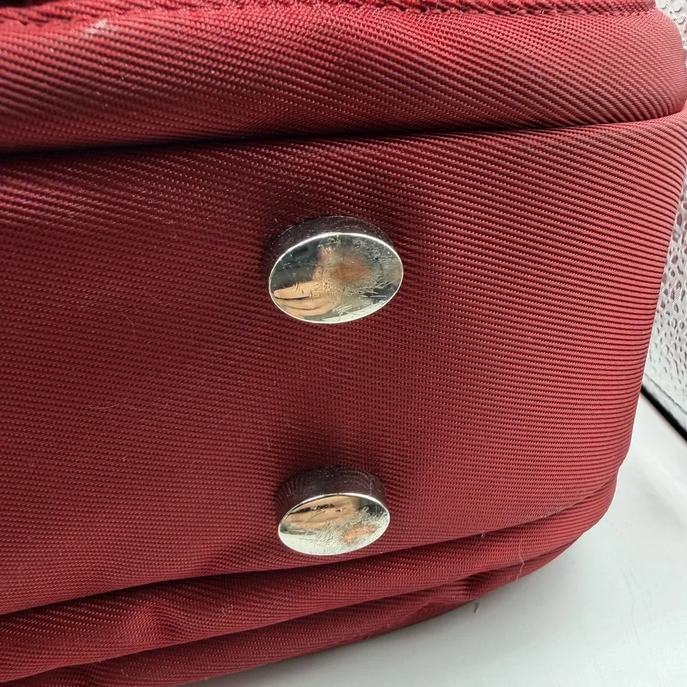 Samsonite Virgo Portfolio Quilted Laptop Briefcase Red with Shoulder‎ Strap